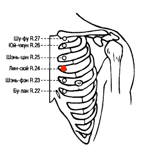 Точка 27. Точка r27 Шу-фу. Точка Шэнь фэн. R27 точка акупунктуры. Точка r27 Шу-фу на теле.